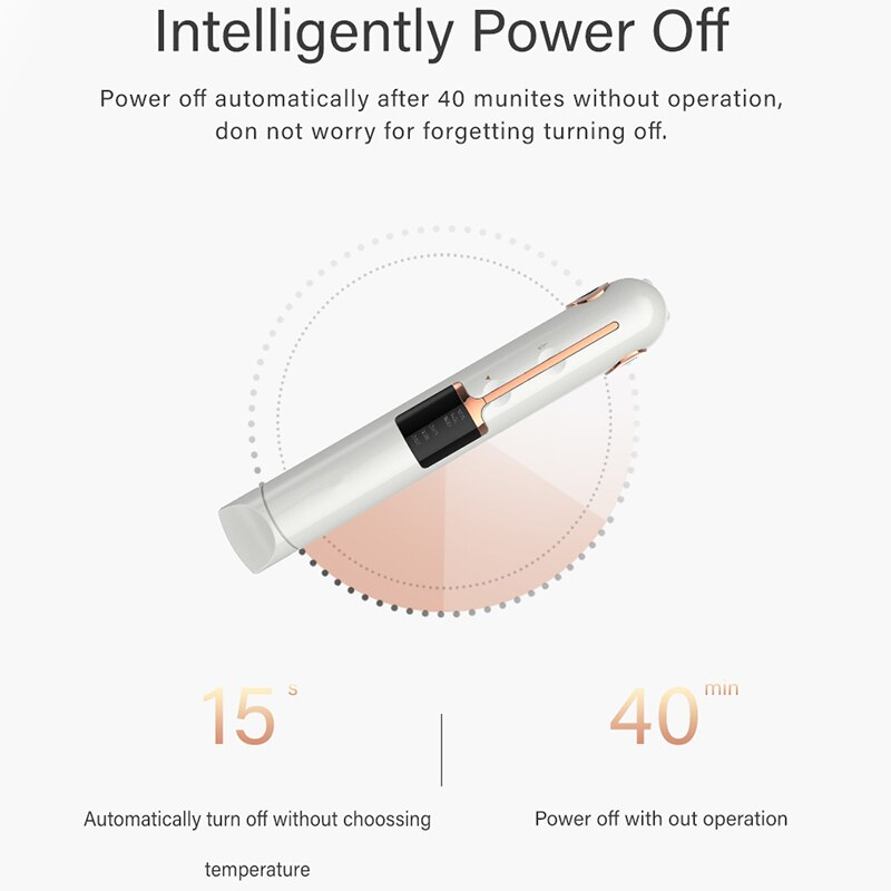 Cordless Hair Straightener white with Power bank