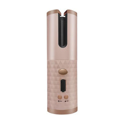 Portable Wireless Automatic Curling Iron Hair brown